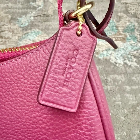 COACH Teri Shoulder Bag with Bow Charm - Pink - Picture 9 of 12